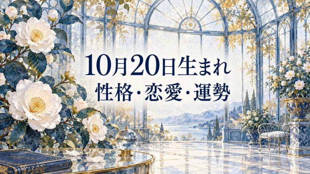 10月20日生まれの性格・恋愛・相性・運勢・有名人を徹底解説!【誕生日占い】