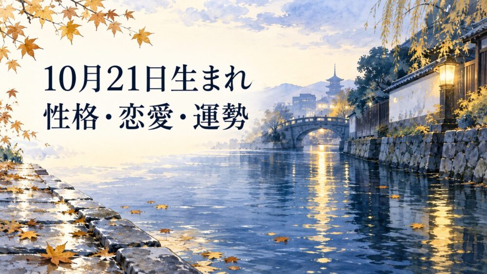 10月21日生まれの性格・恋愛・相性・運勢・有名人を徹底解説!【誕生日占い】