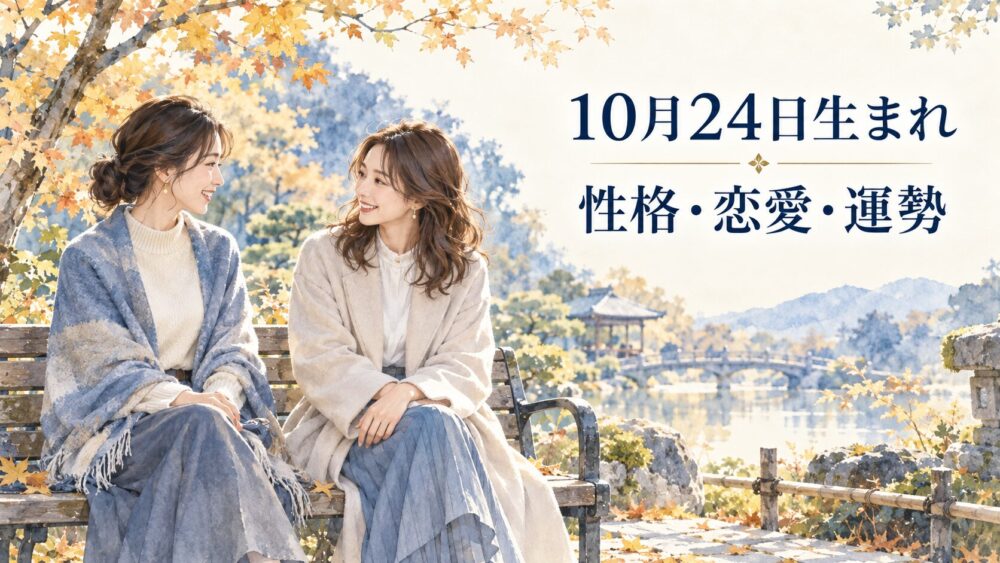 10月24日生まれの性格・恋愛・相性・運勢・有名人を徹底解説!【誕生日占い】