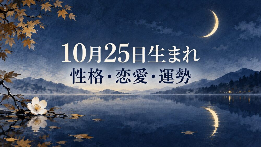 10月25日生まれの性格・恋愛・相性・運勢・有名人を徹底解説!【誕生日占い】