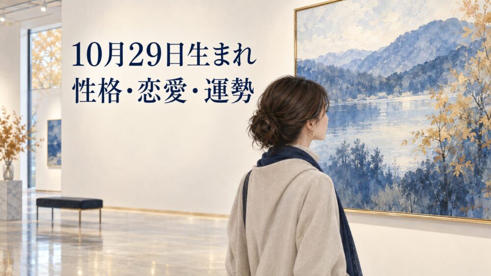 10月29日生まれの性格・恋愛・相性・運勢・有名人を徹底解説！【誕生日占い】