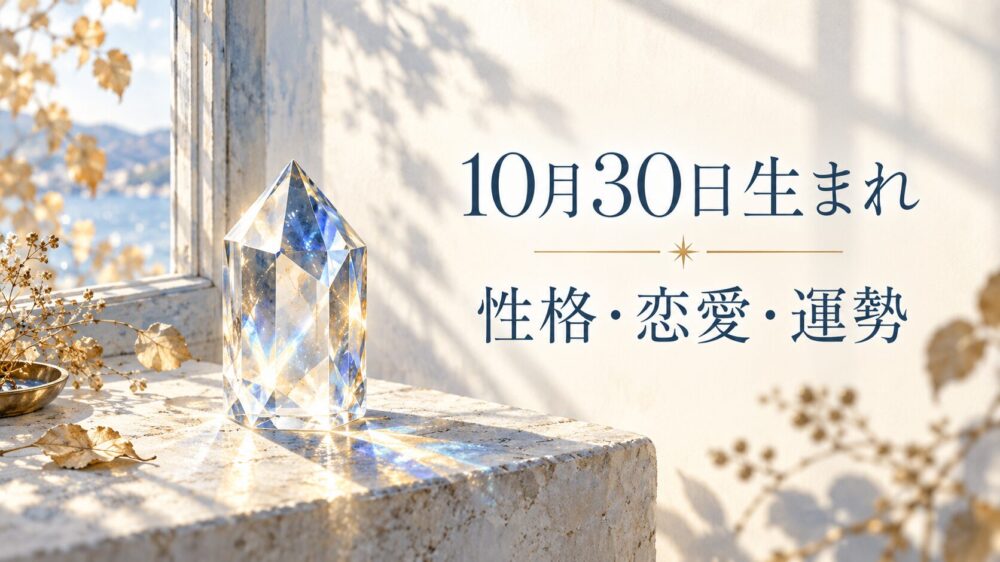 10月30日生まれの性格・恋愛・相性・運勢・有名人を徹底解説!【誕生日占い】
