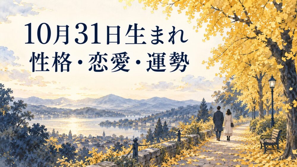 10月31日生まれの性格・恋愛・相性・運勢・有名人を徹底解説!【誕生日占い】
