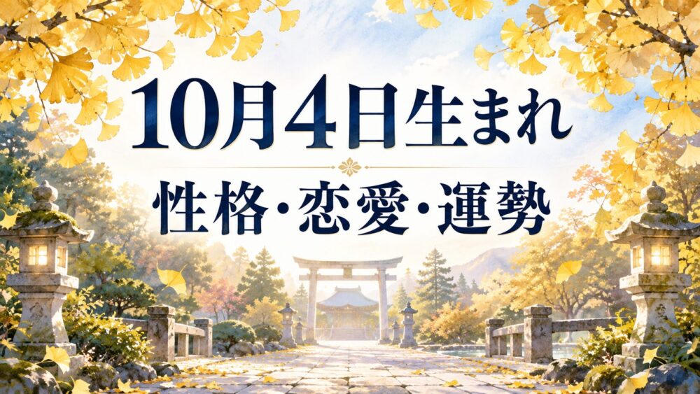 10月4日生まれの性格・恋愛・相性・運勢・有名人を徹底解説！【誕生日占い】
