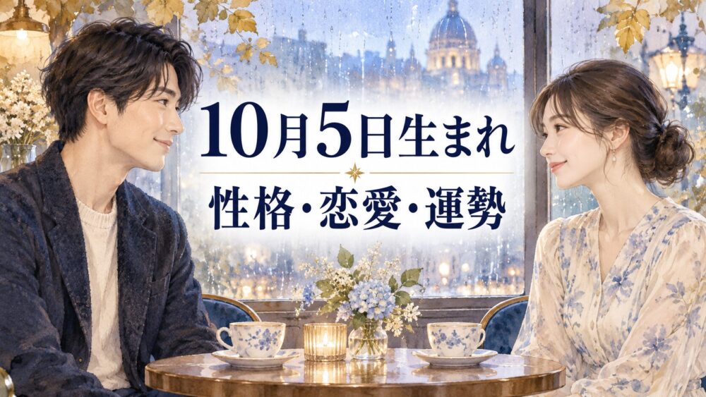 10月5日生まれの性格・恋愛・相性・運勢・有名人を徹底解説！【誕生日占い】