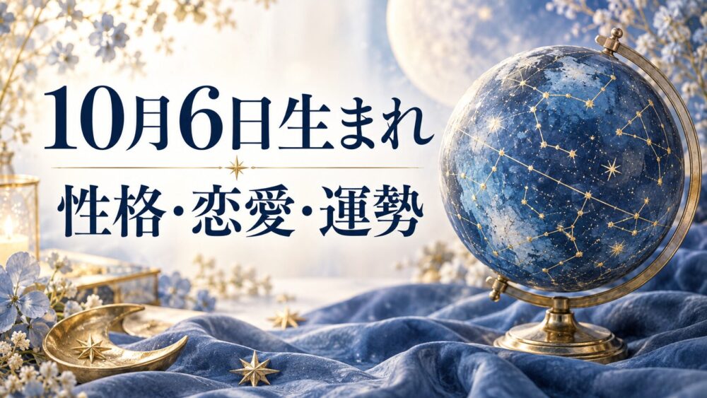 10月6日生まれの性格・恋愛・相性・運勢・有名人を徹底解説!【誕生日占い】