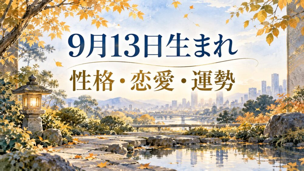 9月13日生まれの性格・恋愛・相性・運勢・有名人を徹底解説!【誕生日占い】