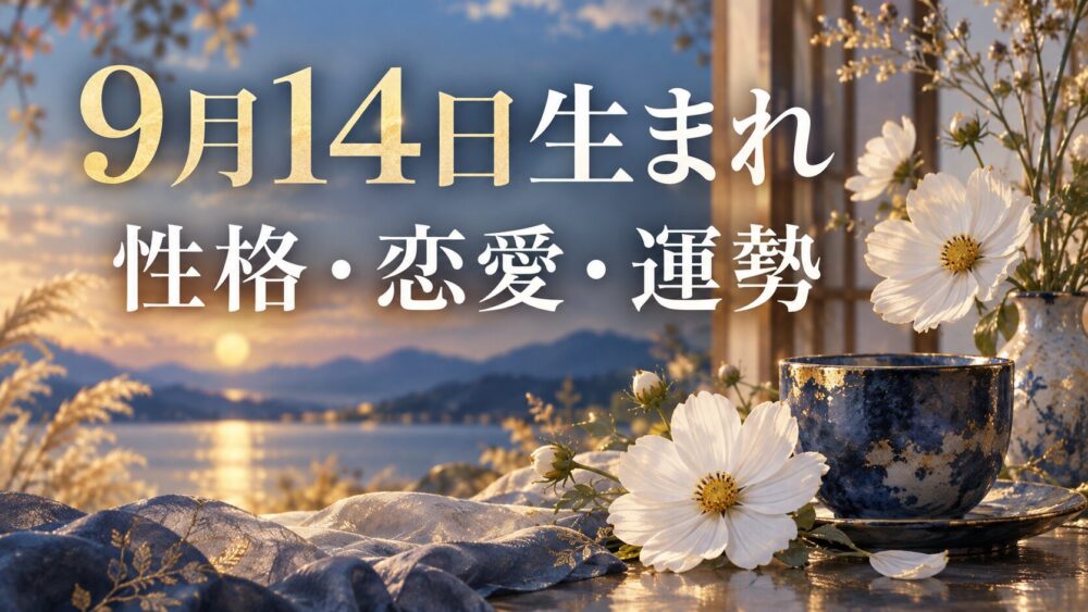 9月14日生まれの性格・恋愛・相性・運勢・有名人を徹底解説!【誕生日占い】