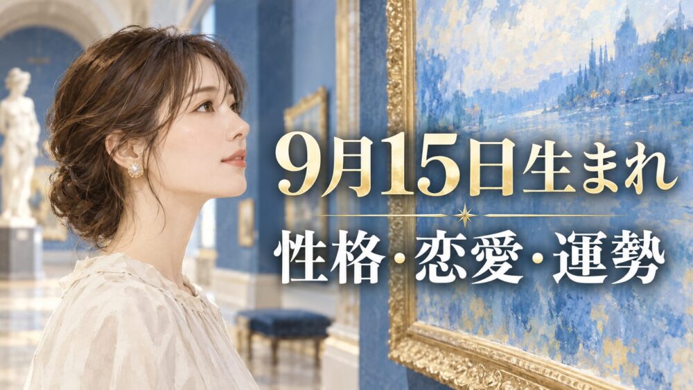 9月15日生まれの性格・恋愛・相性・運勢・有名人を徹底解説!【誕生日占い】