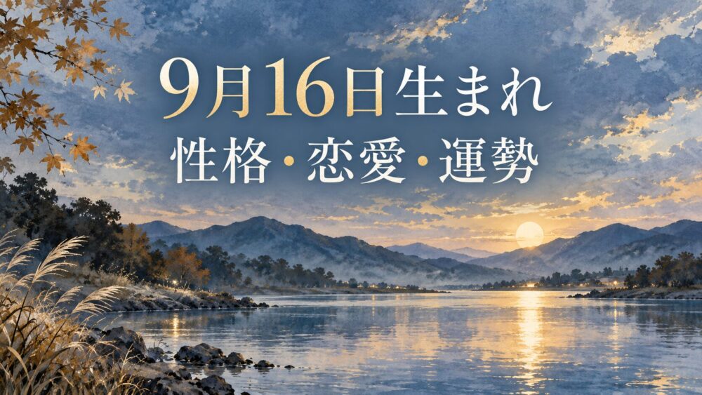 9月16日生まれの性格・恋愛・相性・運勢・有名人を徹底解説！【誕生日占い】