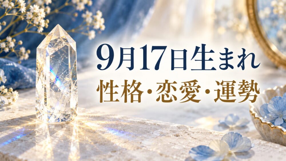 9月17日生まれの性格・恋愛・相性・運勢・有名人を徹底解説!【誕生日占い】