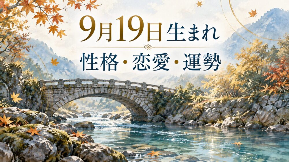 9月19日生まれの性格・恋愛・相性・運勢・有名人を徹底解説!【誕生日占い】