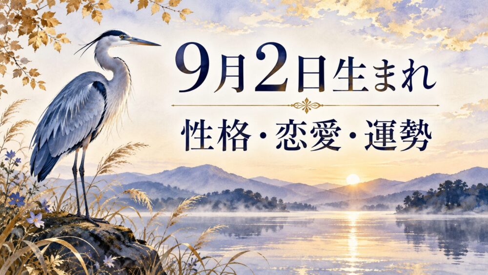 9月2日生まれの性格・恋愛・相性・運勢・有名人を徹底解説！【誕生日占い】