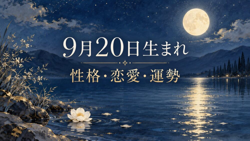 9月20日生まれの性格・恋愛・相性・運勢・有名人を徹底解説!【誕生日占い】