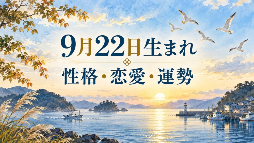 9月22日生まれの性格・恋愛・相性・運勢・有名人を徹底解説！【誕生日占い】