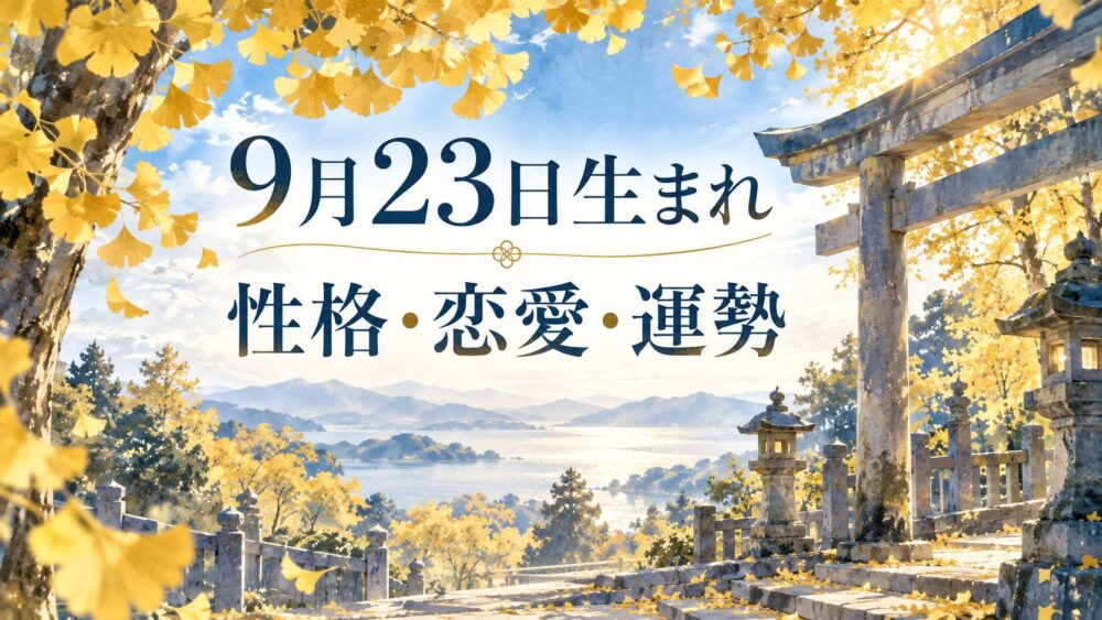 9月23日生まれの性格・恋愛・相性・運勢・有名人を徹底解説!【誕生日占い】