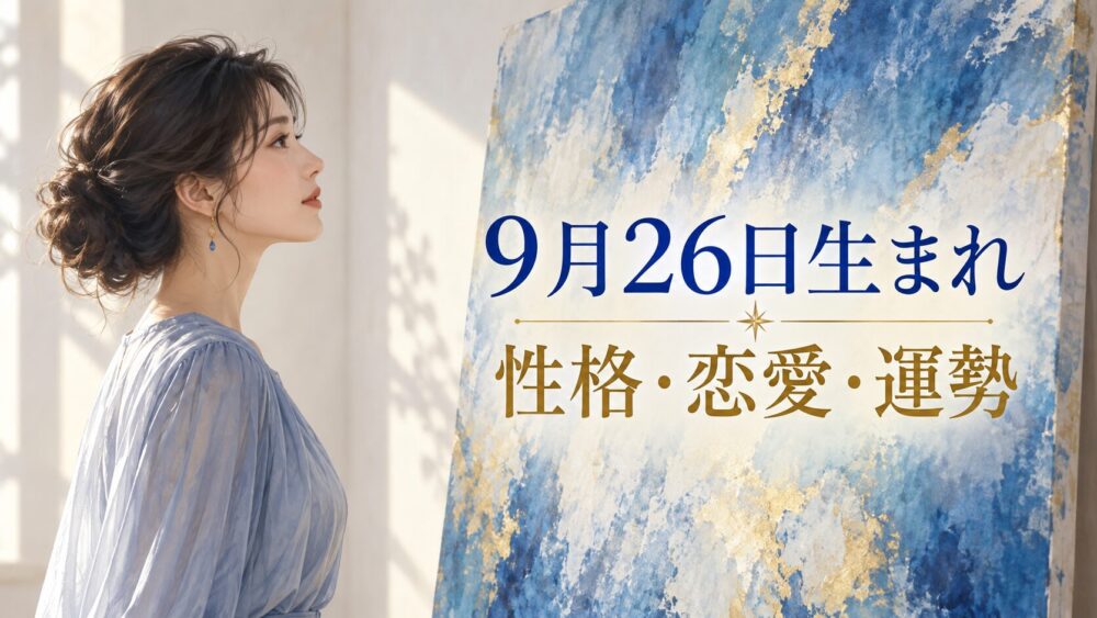 9月26日生まれの性格・恋愛・相性・運勢・有名人を徹底解説!【誕生日占い】