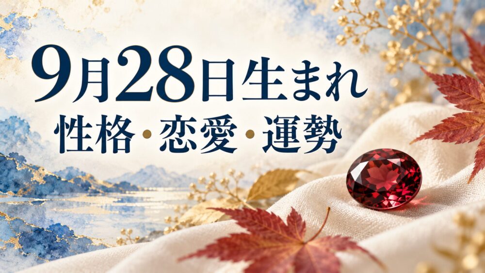 9月28日生まれの性格・恋愛・相性・運勢・有名人を徹底解説！【誕生日占い】