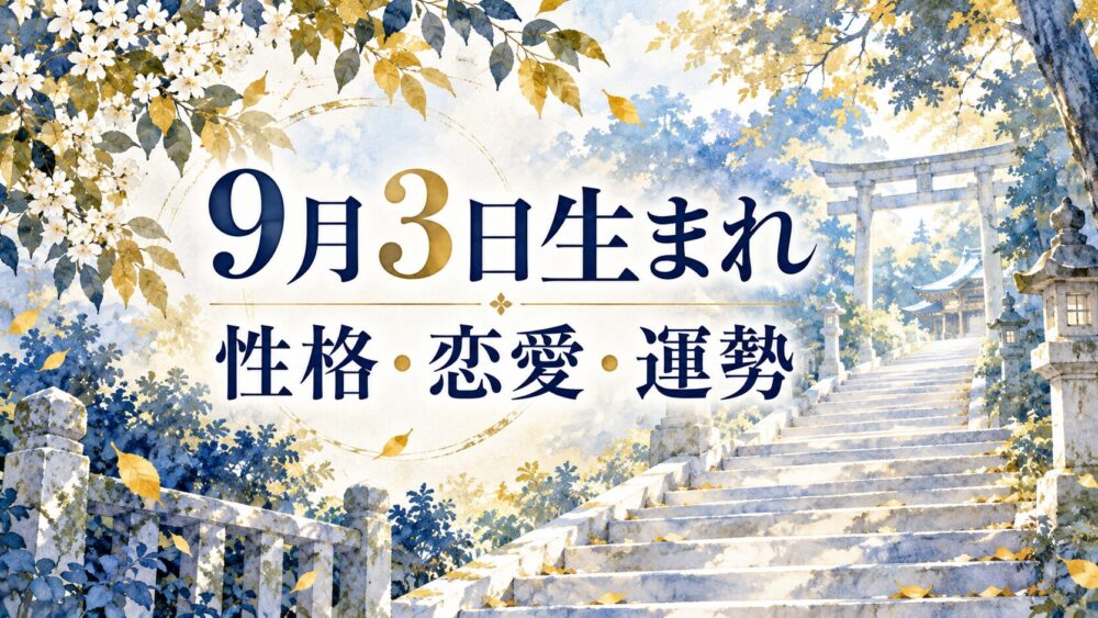 9月3日生まれの性格・恋愛・相性・運勢・有名人を徹底解説！【誕生日占い】