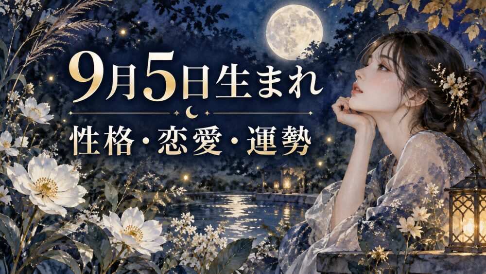 9月5日生まれの性格・恋愛・相性・運勢・有名人を徹底解説！【誕生日占い】