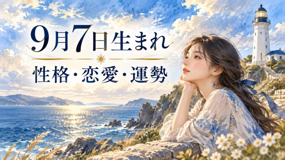 9月7日生まれの性格・恋愛・相性・運勢・有名人を徹底解説！【誕生日占い】