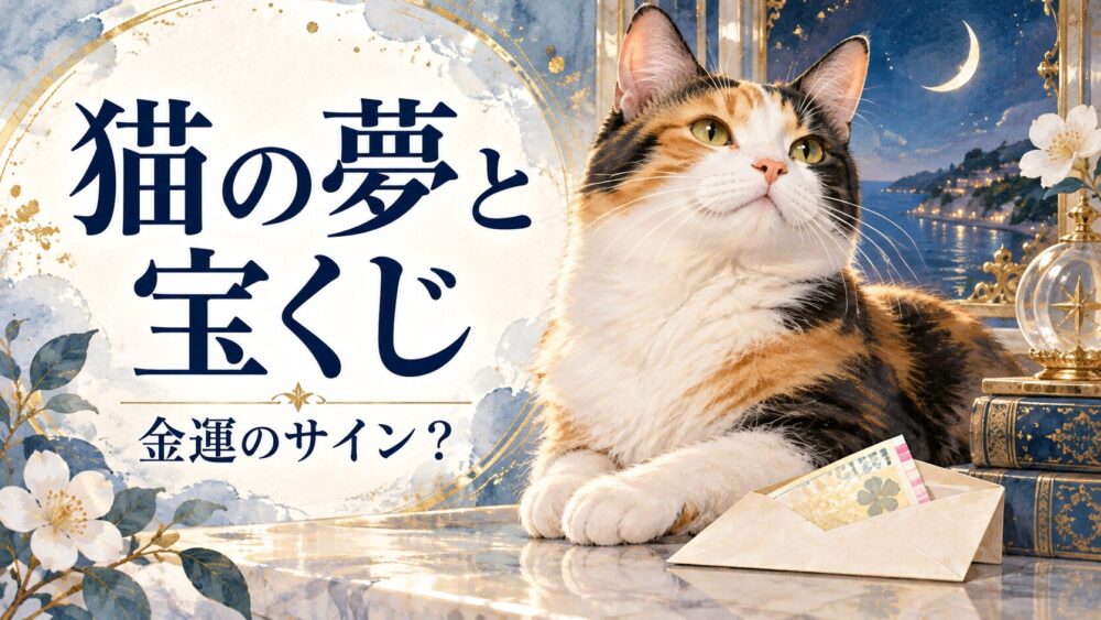 【夢占い】猫の夢は宝くじが当たる前兆？白猫・黒猫・招き猫など高額当選の吉夢15選と買い方完全ガイド
