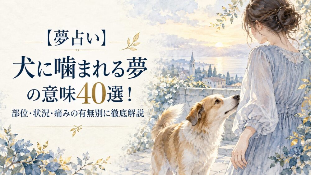 【夢占い】犬に噛まれる夢の意味40選！部位・状況・痛みの有無別に徹底解説