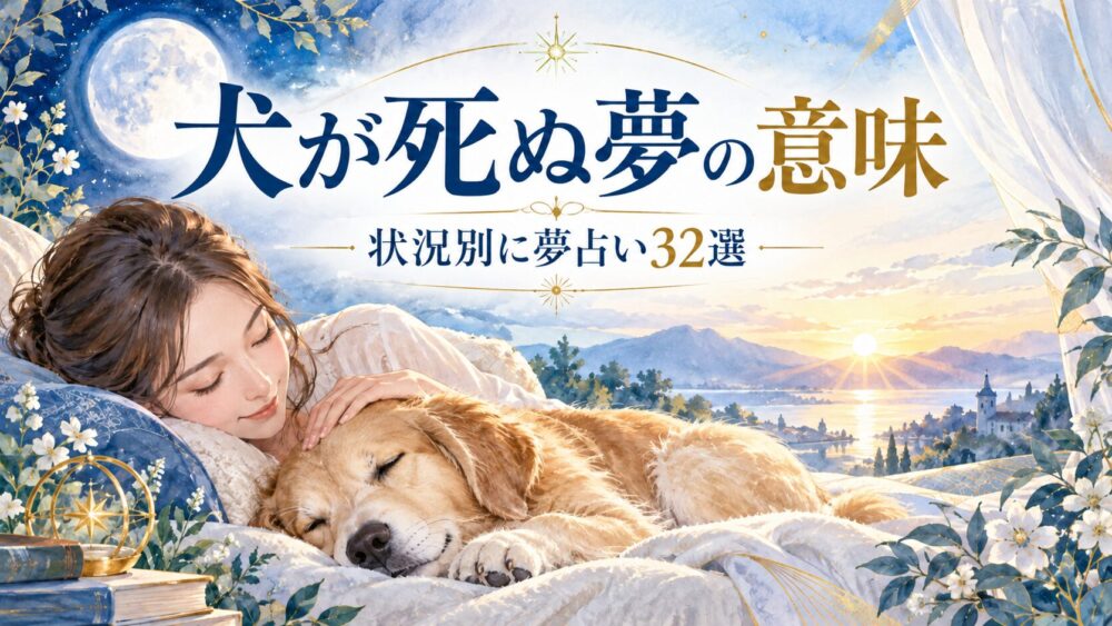 【夢占い】犬が死ぬ夢の意味32選！泣く・愛犬・飼ってない・状況別に徹底解説