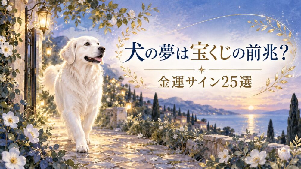 【夢占い】犬の夢は宝くじが当たる前兆?当選サイン25選と買うタイミングを徹底解説