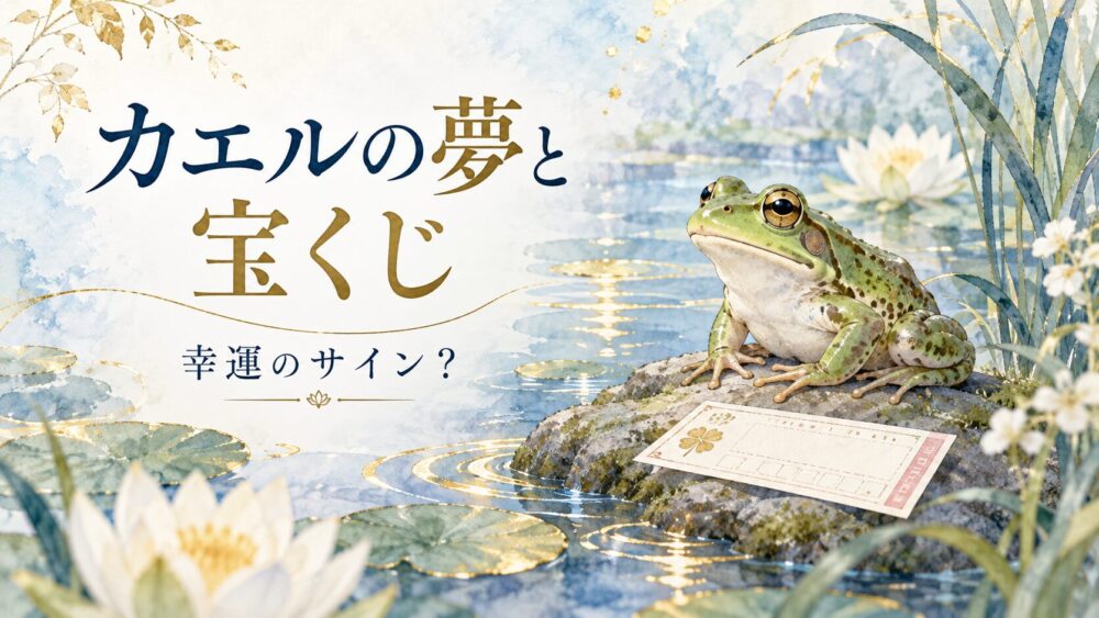 【夢占い】カエルの夢は宝くじが当たる前兆？白・金色・巨大カエルなど高額当選の吉夢12選と買い方完全ガイド
