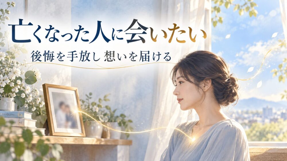 【亡くなった人に会いたい】スピリチュアルな意味と魂の現状!後悔を手放しイタコ・口寄せで再会する方法