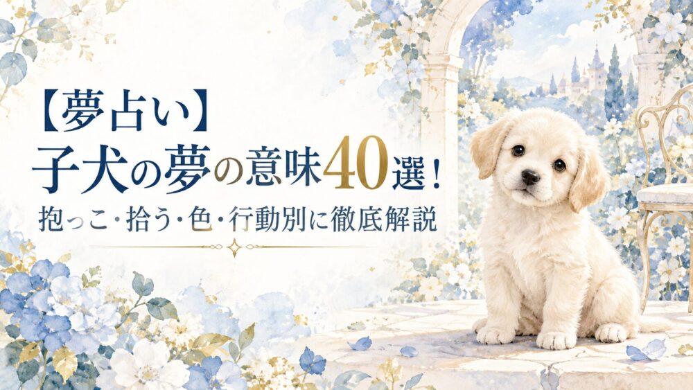 【夢占い】子犬の夢の意味40選！抱っこ・拾う・色・行動別に徹底解説