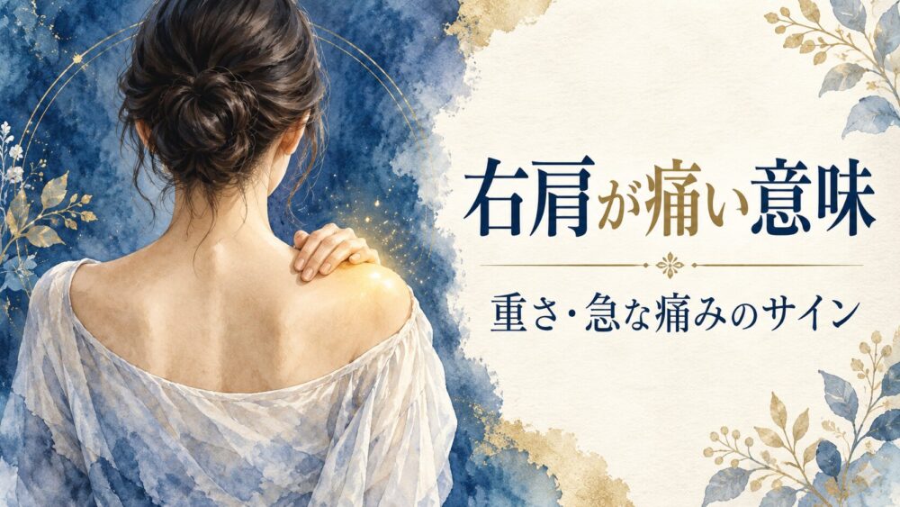 【右肩が痛いスピリチュアルな意味】重い・急な痛みのサイン!霊・仕事・ツインレイや恋愛への警告を徹底解説