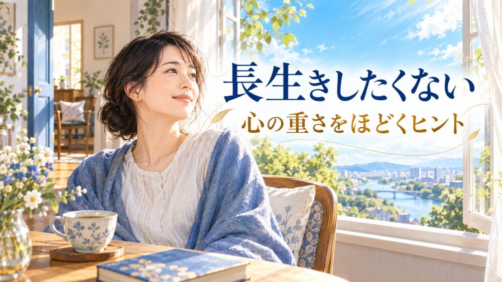 【長生きしたくないスピリチュアルな意味】早く人生を終わらせたい心理と魂のサイン!罪悪感を手放す心の処方箋