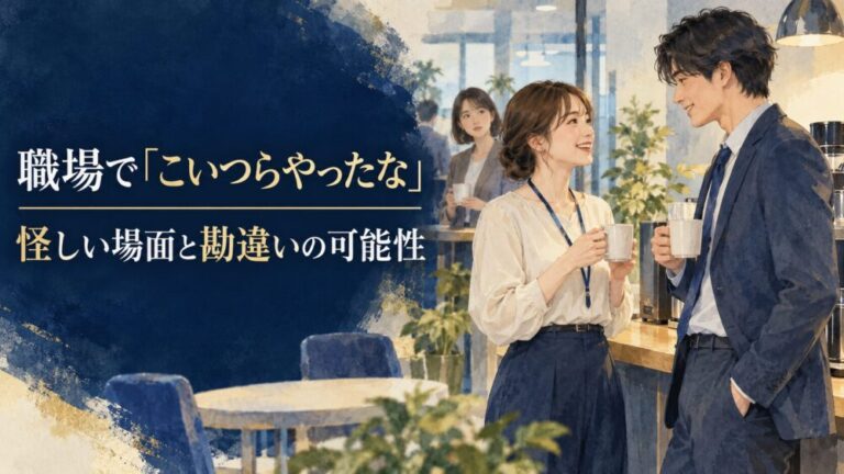 職場で「こいつらやったな」と感じるのはなぜ？怪しく見える場面と勘違いの可能性